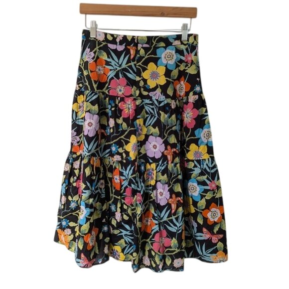 J. Crew Tawna Pavilli Floral Midi Skirt Size 4 - Picture 4 of 7